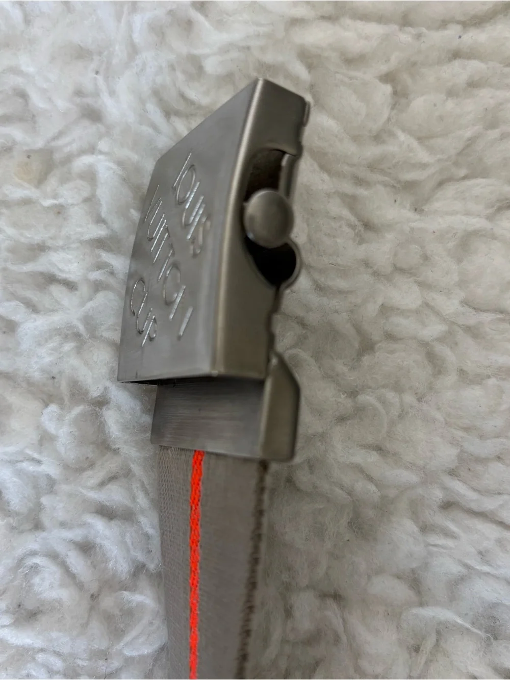 Louis Vuitton Cup Nylon Gray/Orange Adjustable Belt